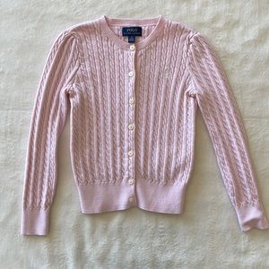 Polo knit cardigan